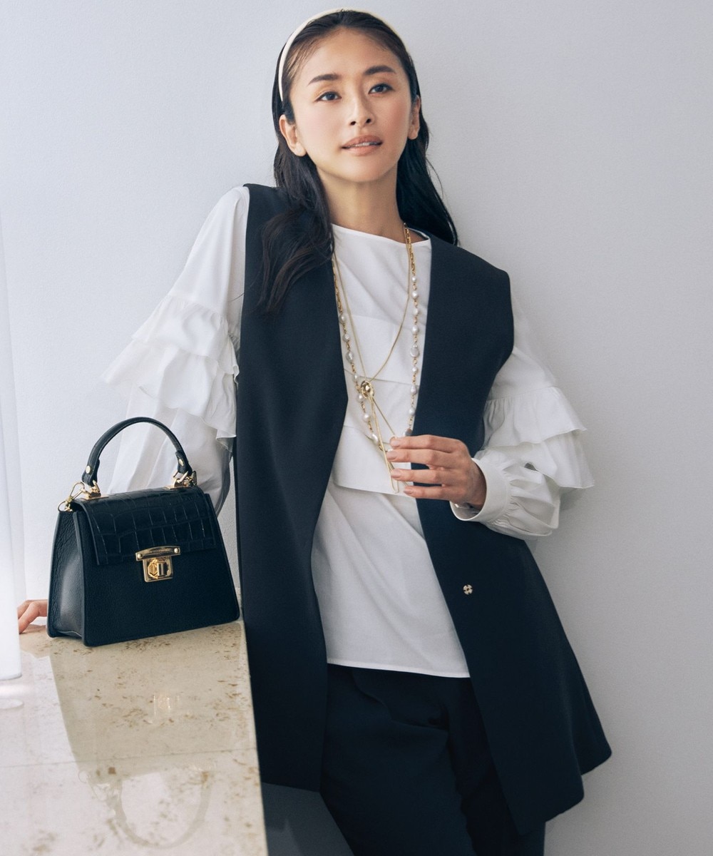 【オンワード】 自由区>トップス 【セットアップ対応・洗える】トリアセダブルクロス ジレ ネイビー 38 レディース 【オンワード】 自由区>トップス 【セットアップ対応・洗える】トリアセダブルクロス ジレ ネイビー 38 レディース