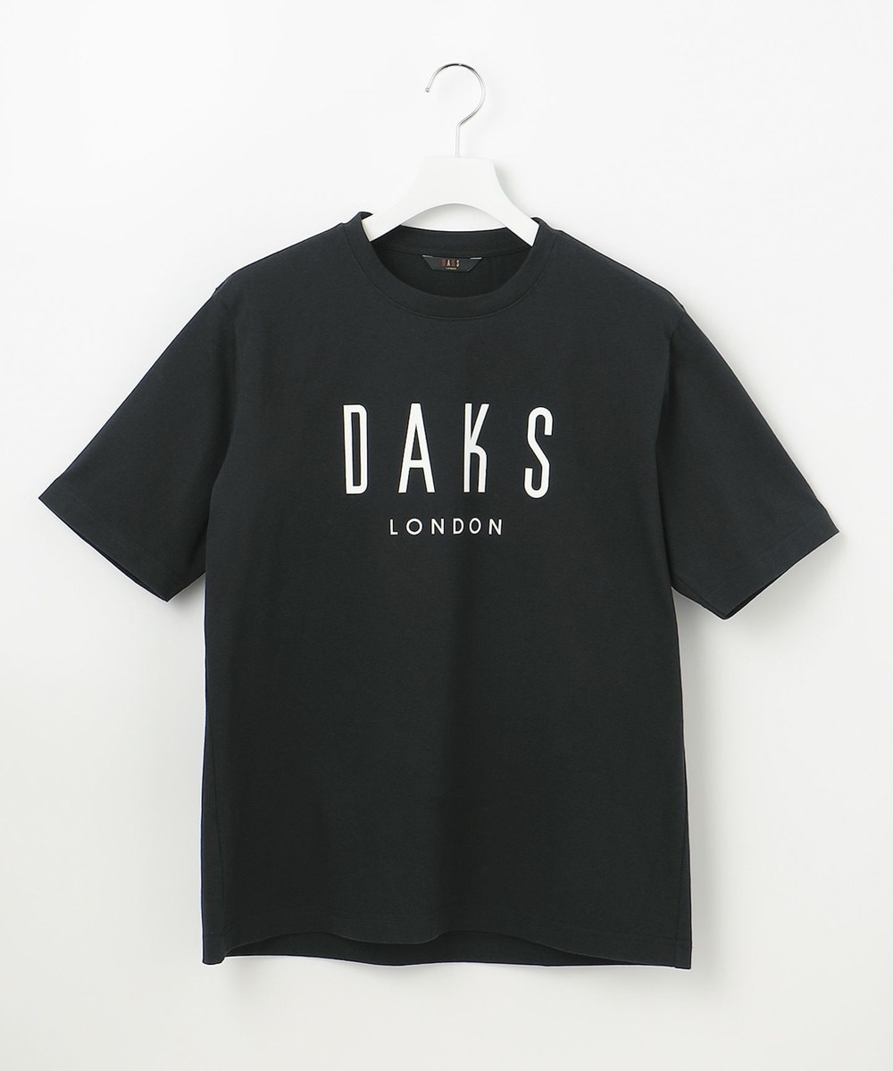 ＜オンワード＞DAKS>トップス DAKSロゴフリースプリント Tシャツ ブラック LL メンズ 【送料無料】画像