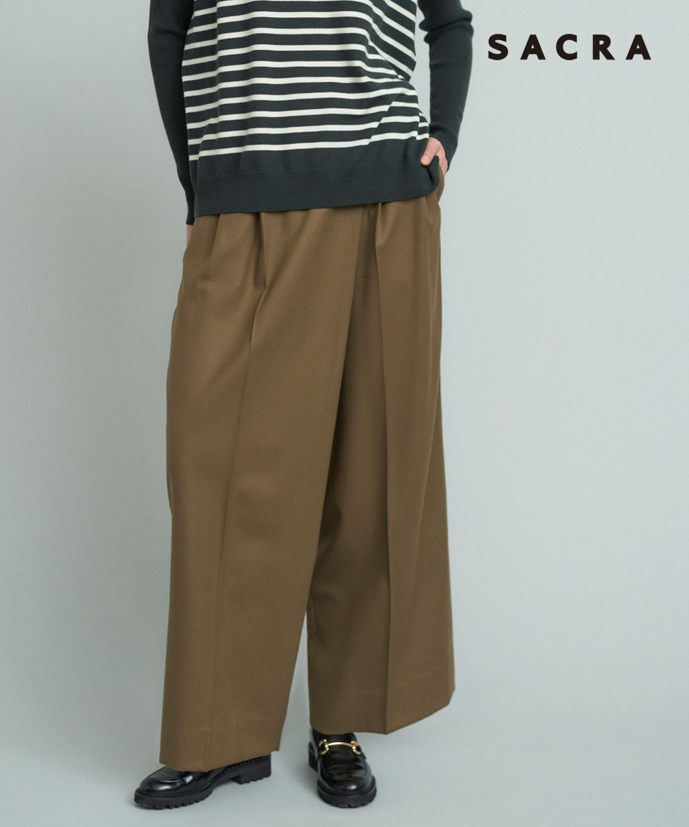 【オンワード】 23区>パンツ 【SACRA】スーパーファインフランネル パンツ カーキ 38 レディース 【オンワード】 23区>パンツ 【SACRA】スーパーファインフランネル パンツ カーキ 38 レディース