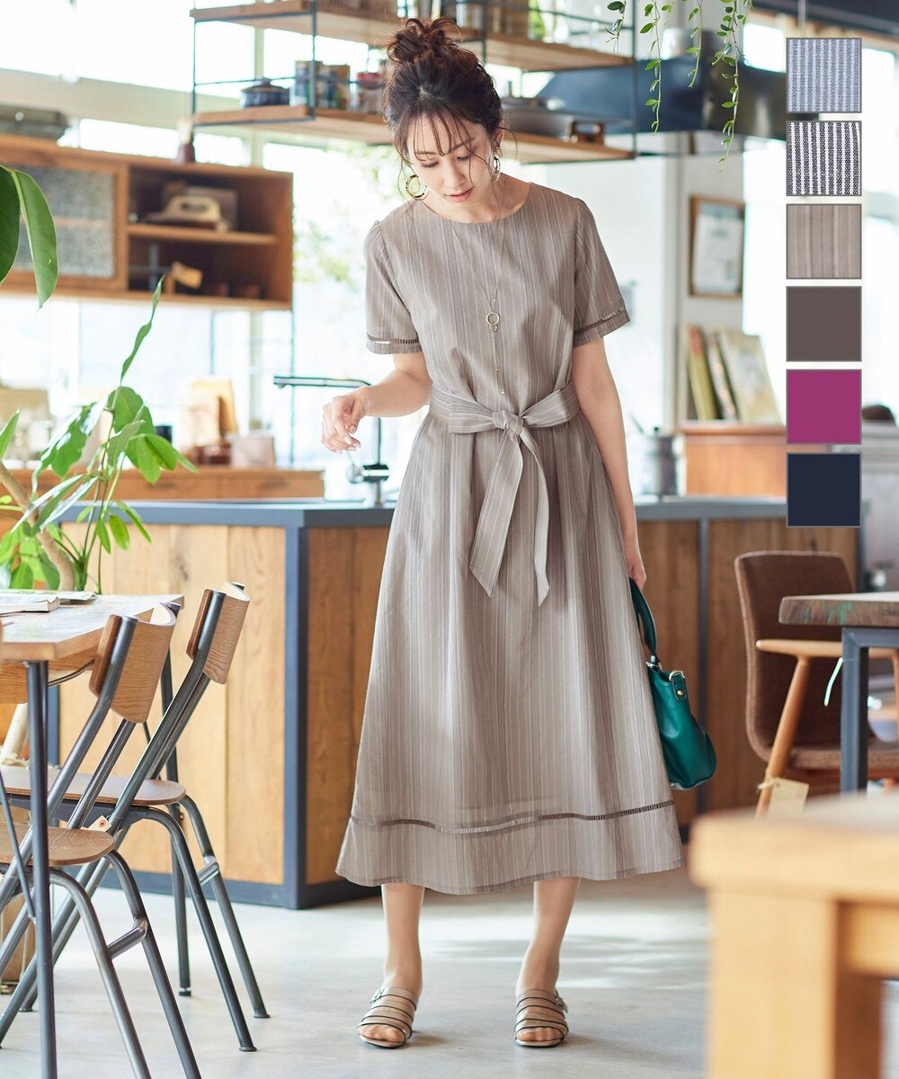 【洗える】こなれ感のあるハシゴレースマキシワンピース