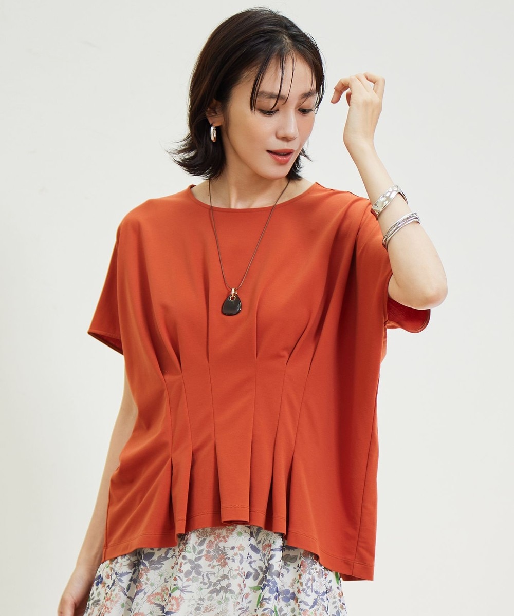 【オンワード】 自由区>トップス 【カタログ掲載・セットアップ対応・接触冷感・UVカット・吸水速乾・抗菌防臭・洗える】ハイカウントモクロディ トップス グラムレッド 38 レディース 【オンワード】 自由区>トップス 【カタログ掲載・セットアップ対応・接触冷感・UVカット・吸水速乾・抗菌防臭・洗える】ハイカウントモクロディ トップス グラムレッド 38 レディース