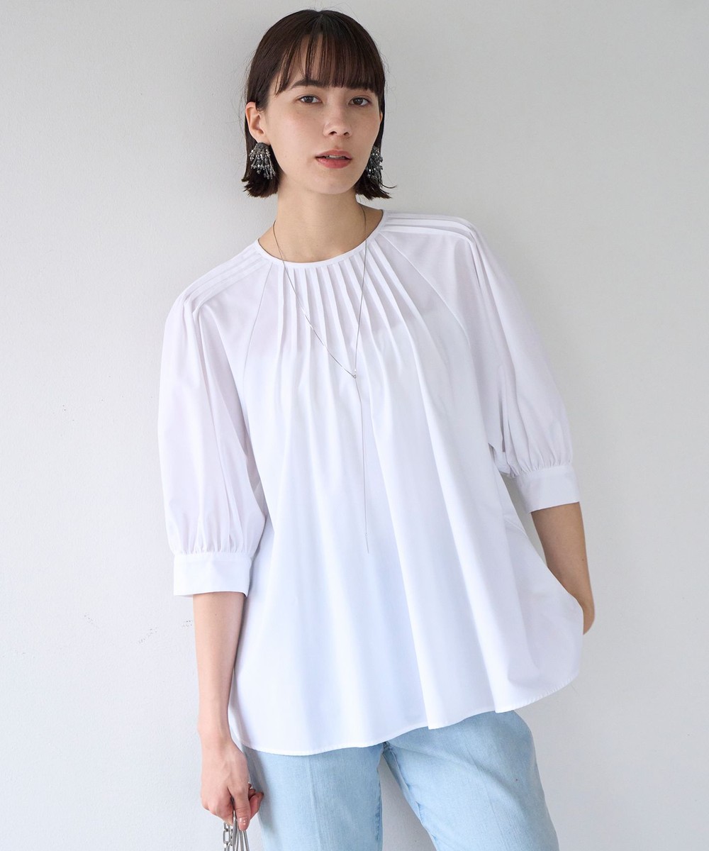 【オンワード】 UNFILO>トップス 【イージーケア/接触冷感/洗える】イージーケア ピンタックブラウス オフ M レディース 【オンワード】 UNFILO>トップス 【イージーケア/接触冷感/洗える】イージーケア ピンタックブラウス オフ M レディース