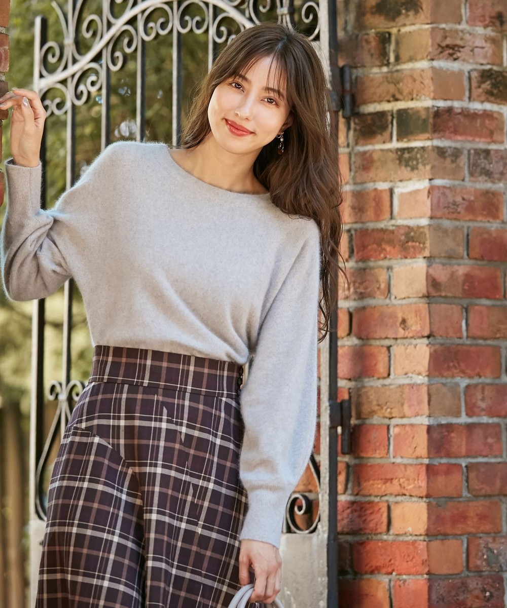 【オンワード】 any SiS L>トップス ボリュームスリーブラクーンライク ニット モカ 4 レディース 【送料無料】