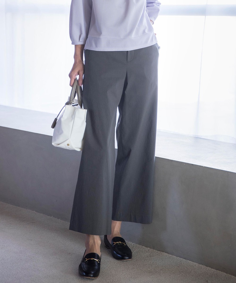 【オンワード】 J.PRESS LADIES>パンツ 【洗える・セットアップ対応】セルロースリネンストレッチ セミワイド パンツ スレート 11 レディース 【オンワード】 J.PRESS LADIES>パンツ 【洗える・セットアップ対応】セルロースリネンストレッチ セミワイド パンツ スレート 11 レディース