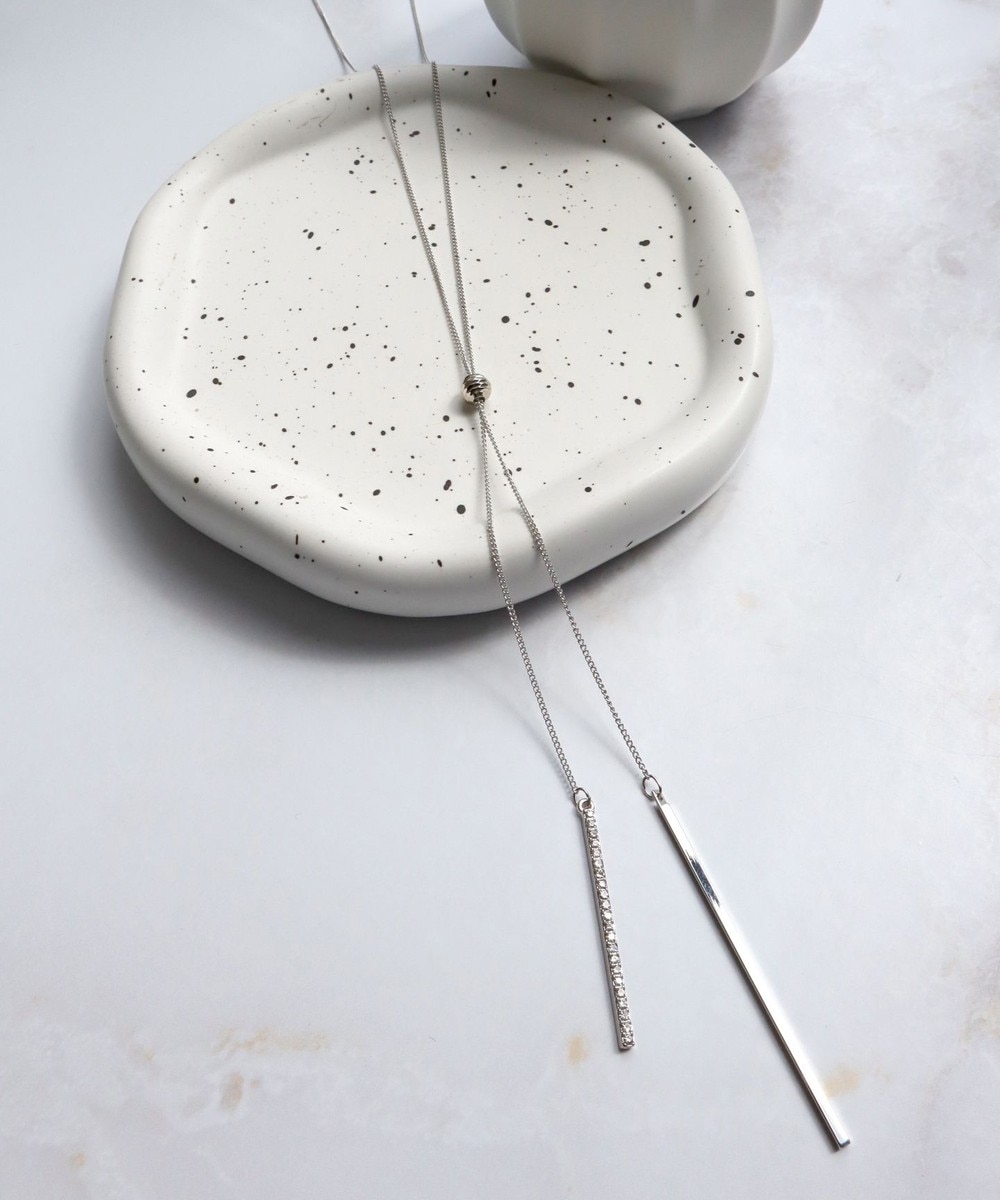 【日本製】ボール&バー ラリエット ネックレス