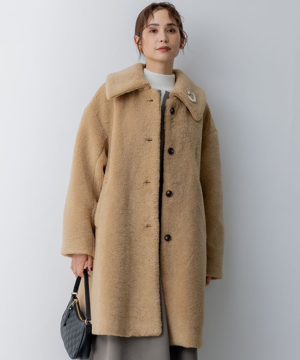 【オンワード】 組曲 L(大きいサイズ)>ジャケット/アウター テディボア コート ベージュ 5 レディース 【オンワード】 組曲 L(大きいサイズ)>ジャケット/アウター テディボア コート ベージュ 5 レディース