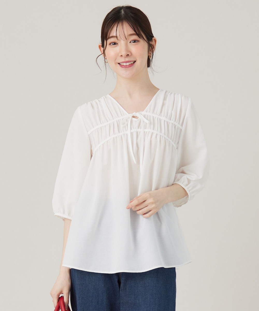 【オンワード】 ANY SIS>トップス 【洗える】 ギャザーテント ブラウス オフ 2 レディース 【オンワード】 ANY SIS>トップス 【洗える】 ギャザーテント ブラウス オフ 2 レディース