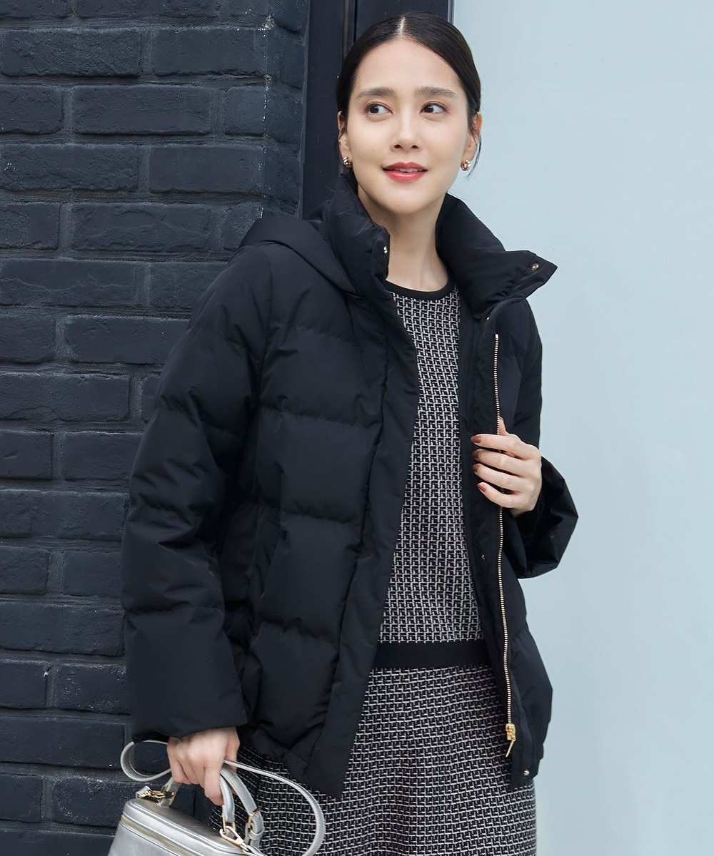 【オンワード】 自由区 S(小さいサイズ)>ジャケット/アウター 【洗える】マイクロタッサーダウン コート ブラック 32 レディース 【オンワード】 自由区 S(小さいサイズ)>ジャケット/アウター 【洗える】マイクロタッサーダウン コート ブラック 32 レディース