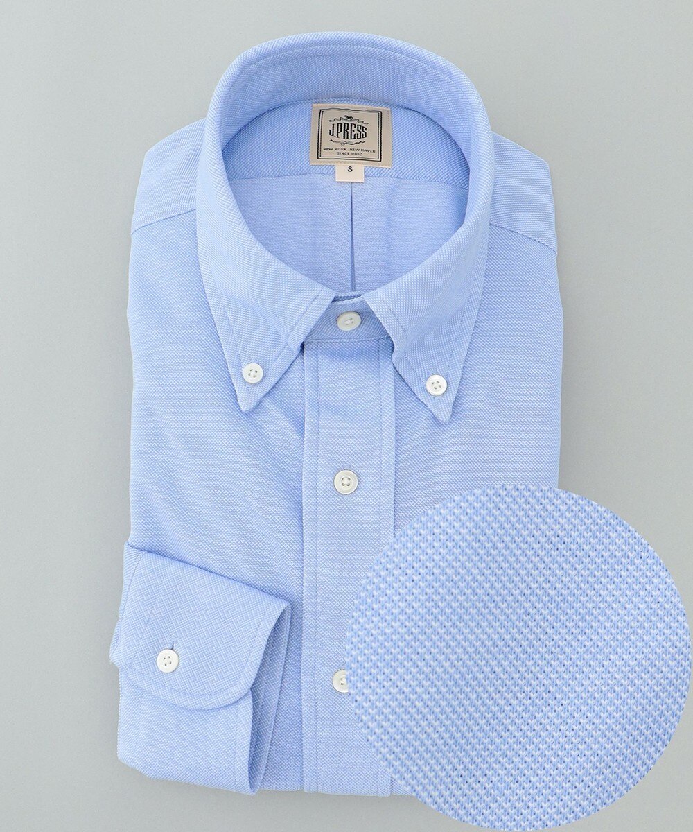 【オンワード】 J.PRESS MEN>トップス 【夏に嬉しい高機能】TCカノコインレイ シャツ/B.D. サックスブルー M メンズ