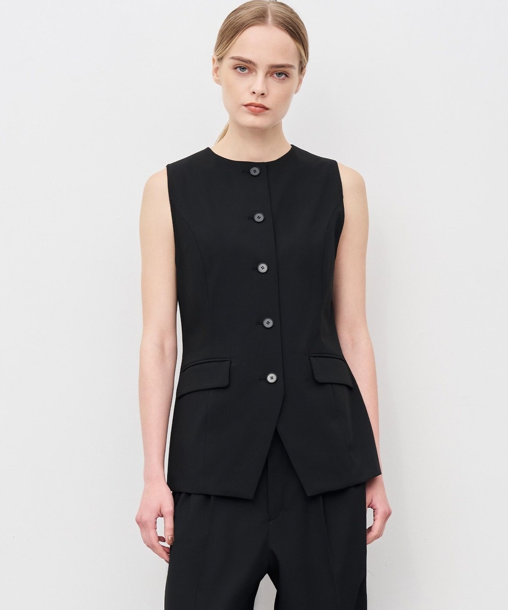 【オンワード】 uncrave>トップス 【洗濯機洗い可】TRツイル ジレブラウス ブラック 1 レディース 【オンワード】 uncrave>トップス 【洗濯機洗い可】TRツイル ジレブラウス ブラック 1 レディース