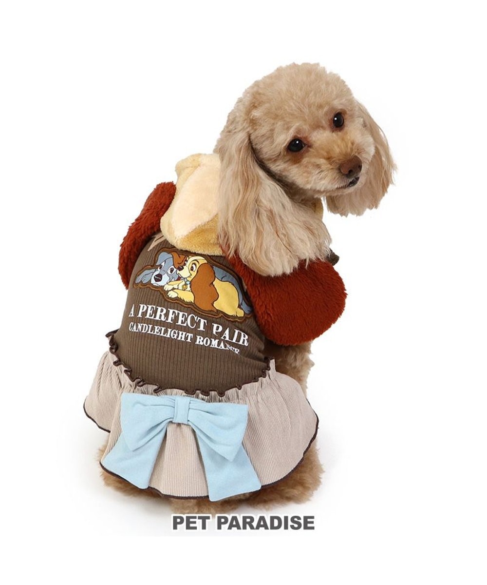 PET PARADISE>ペットグッズ ディズニー わんわん物語 レディ パーカー 《ブラウン 》 小型犬 ブラウン ＳＳ