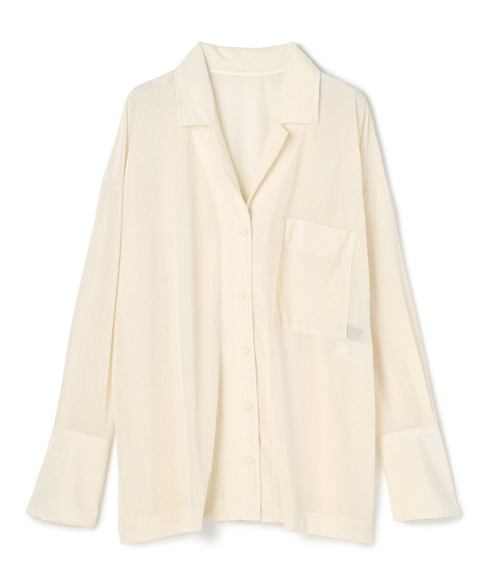 【オンワード】 uncrave>トップス 【洗濯機洗い可】シアーベロアリブ シャツ エクリュ F レディース