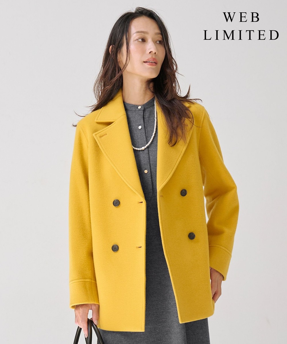 【オンワード】 J.PRESS LADIES>ジャケット/アウター 【WEB限定カラーあり】Jackal ソフトメルトン Pコート 【WEB限定】イエロー 11 レディース 【オンワード】 J.PRESS LADIES>ジャケット/アウター 【WEB限定カラーあり】Jackal ソフトメルトン Pコート 【WEB限定】イエロー 11 レディース