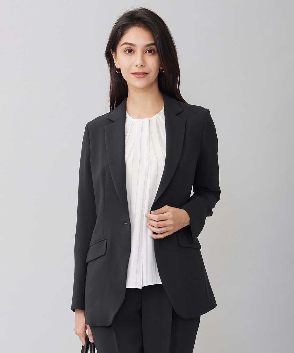 【オンワード】 自由区>ジャケット/アウター 【セットアップ対応・洗える】トリアセダブルクロステーラード ジャケット ブラック 36 レディース 【オンワード】 自由区>ジャケット/アウター 【セットアップ対応・洗える】トリアセダブルクロステーラード ジャケット ブラック 36 レディース