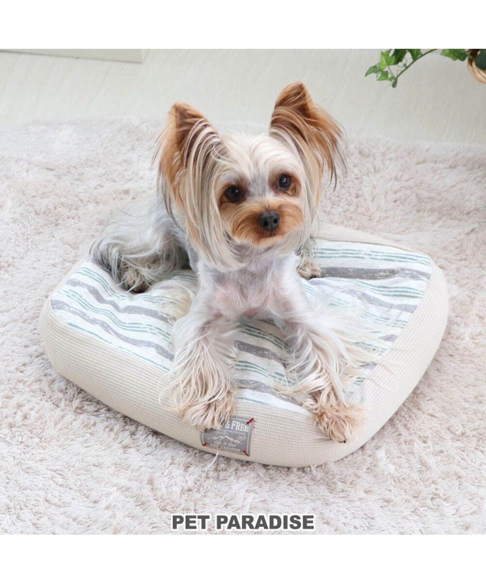 PET PARADISE>ペットグッズ 犬 ベッド おしゃれ (38×32cm) 水色 脱カバー 犬 猫 ベッド マット 小型犬 介護 おしゃれ かわいい ふわふわ あごのせ 水色 Ｐ／3ｋ