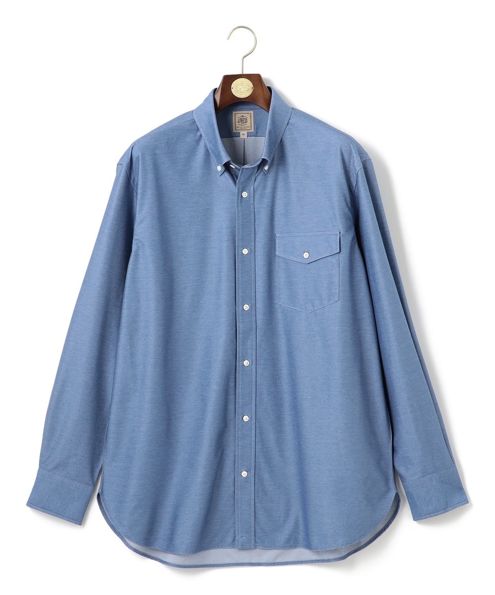 【オンワード】 J.PRESS MEN>トップス 【KING SIZE】KANEMASA KNITTING デニムジャージ シャツ サックスブルー 4L メンズ 【オンワード】 J.PRESS MEN>トップス 【KING SIZE】KANEMASA KNITTING デニムジャージ シャツ サックスブルー 4L メンズ