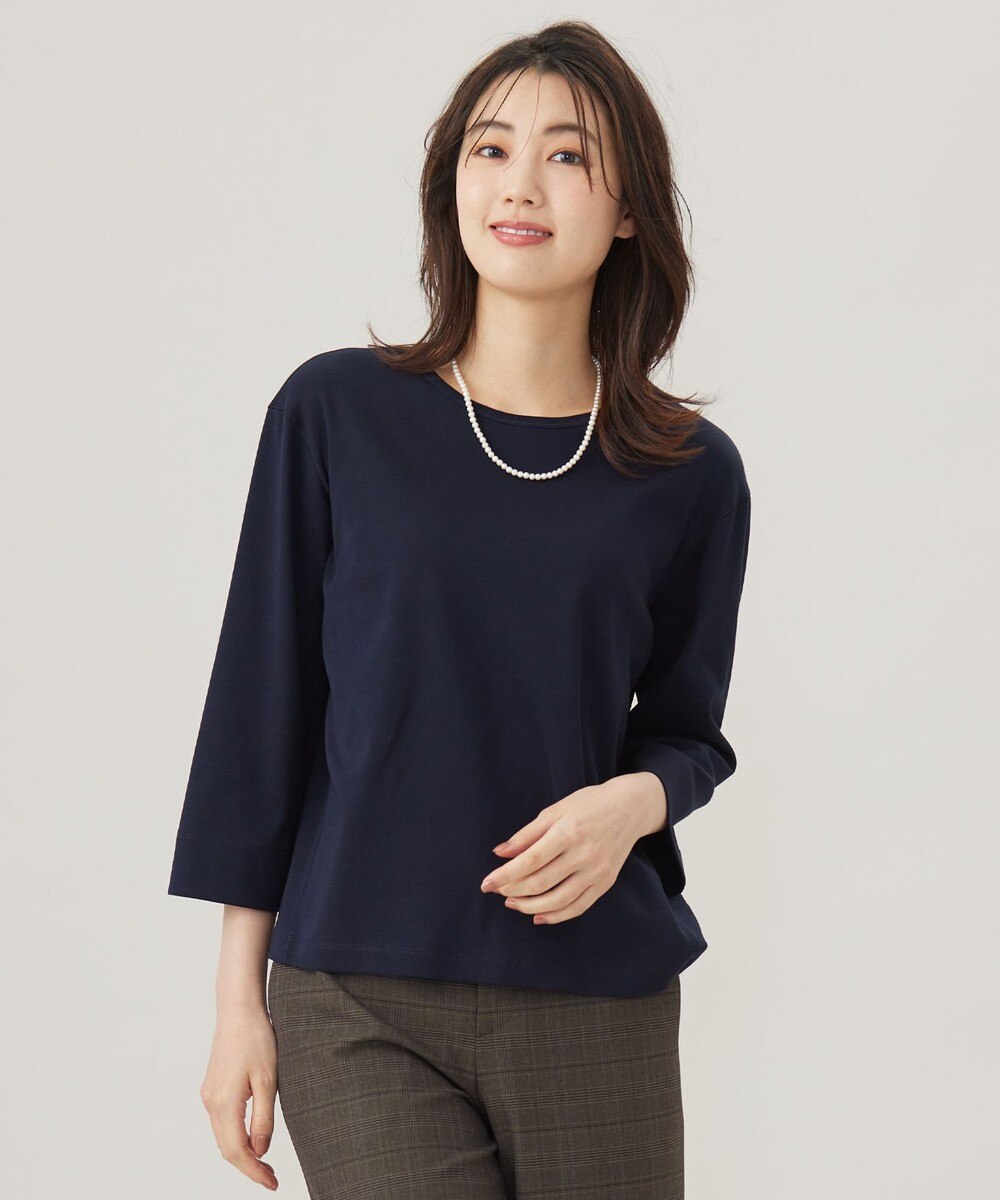 【オンワード】 J.PRESS LADIES>トップス フライスジャージー カットソー ネイビー L レディース