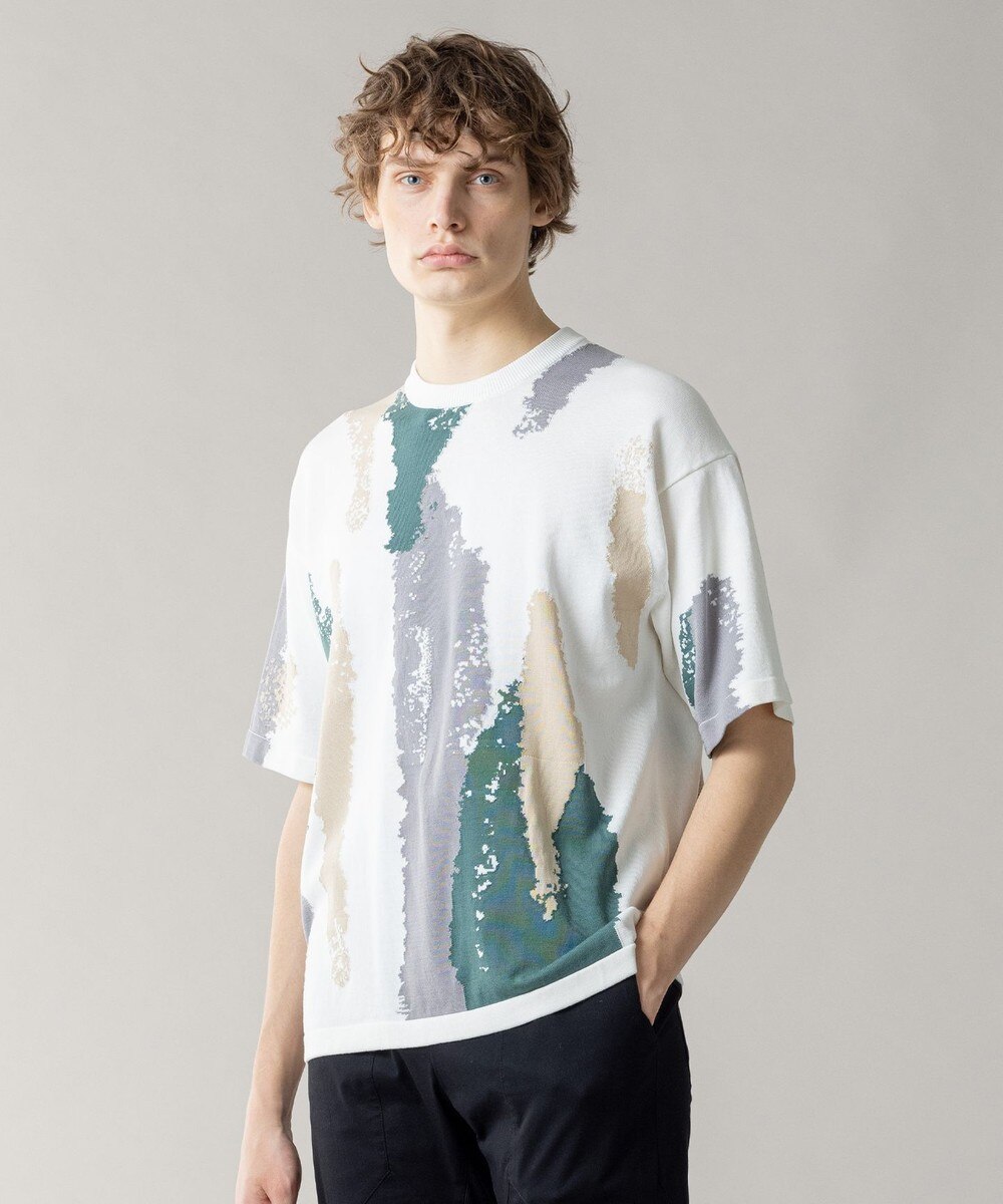 【オンワード】 JOSEPH MEN>トップス クールツイストインターシャ ニットTシャツ ブラック 46 メンズ 【送料無料】