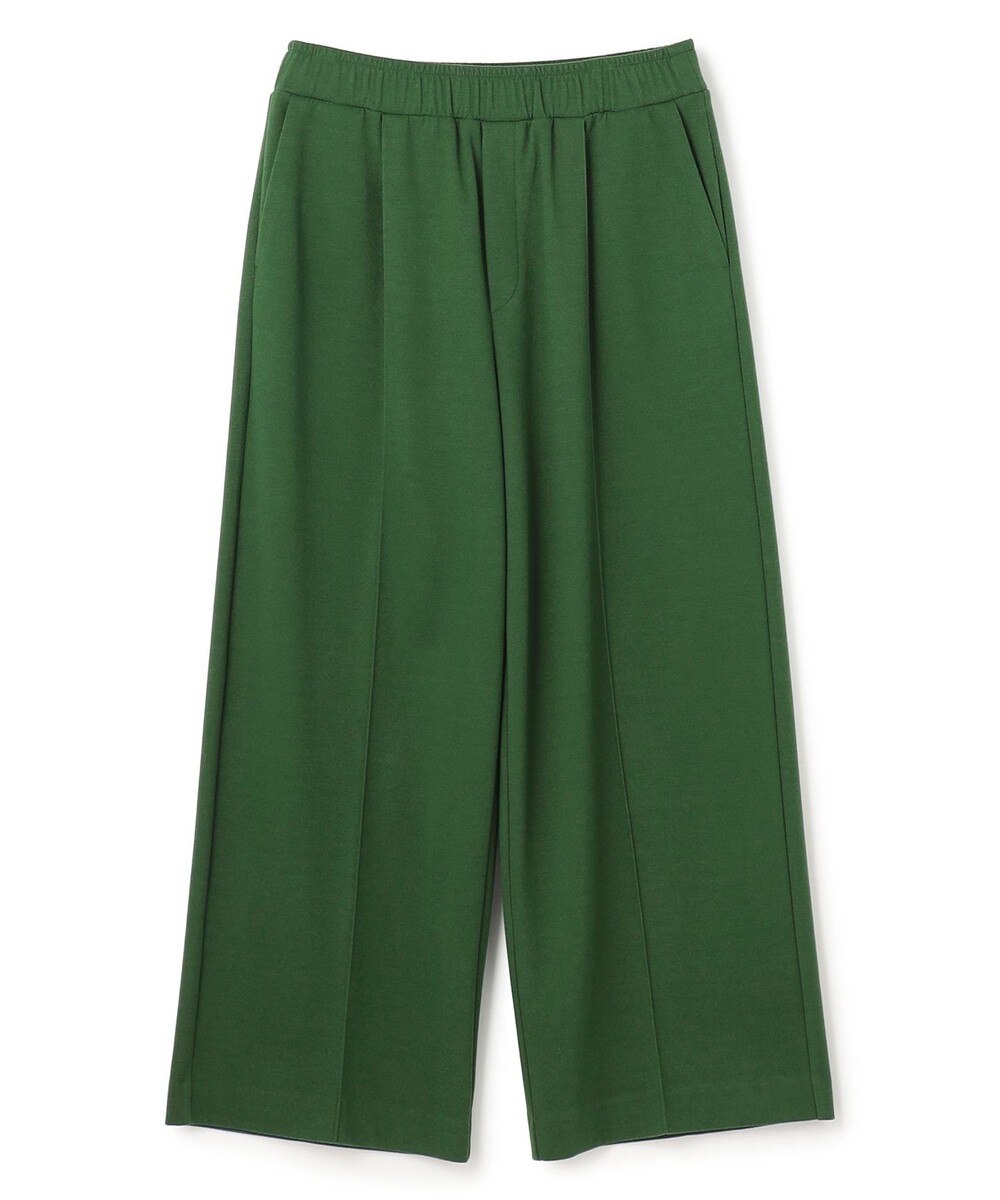 【オンワード】 UNFILO>パンツ 【洗える】ブラッシュドジャージー ワイドパンツ グリーン L レディース