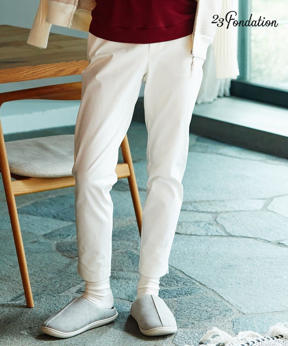 【オンワード】 23区GOLF>パンツ 【WOMEN】【23Fondation/WEB & 一部店舗限定】シャンブレーストレッチ パンツ アイボリー 2 レディース 【送料無料】