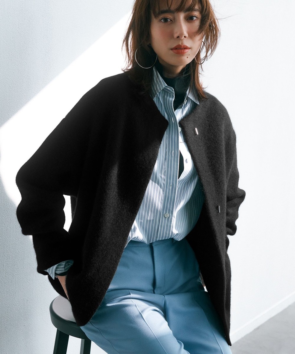 【オンワード】 23区 S(小さいサイズ)>トップス 【CLASSY.11月号掲載/洗える】ラクーンブレンドダブルフェイス ニットカーディガン ブラック 32 レディース 【オンワード】 23区 S(小さいサイズ)>トップス 【CLASSY.11月号掲載/洗える】ラクーンブレンドダブルフェイス ニットカーディガン ブラック 32 レディース