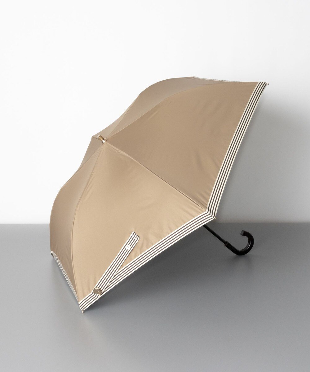 ＜オンワード＞AURORA>ファッション雑貨 Beaurance（ビューランス）グログランリボン晴雨兼用傘（トップフラット折傘） キャメル FREE レディース 【送料無料】