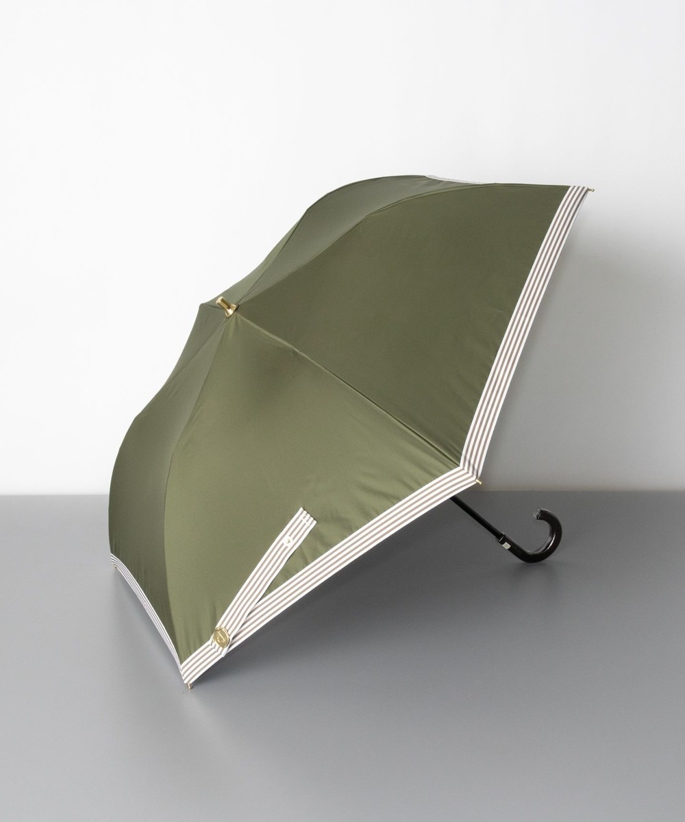 AURORA>ファッション雑貨 Beaurance（ビューランス）グログランリボン晴雨兼用傘（トップフラット折傘） カーキ FREE レディース 【送料無料】