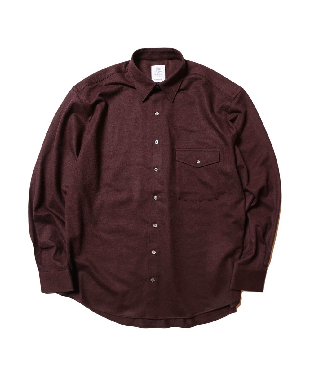 【オンワード】 J.PRESS MEN>トップス 【J.PRESS ORIGINALS】SUPER FLANNEL JERSEY SHIRT / JAPAN MADE ブラウン M メンズ