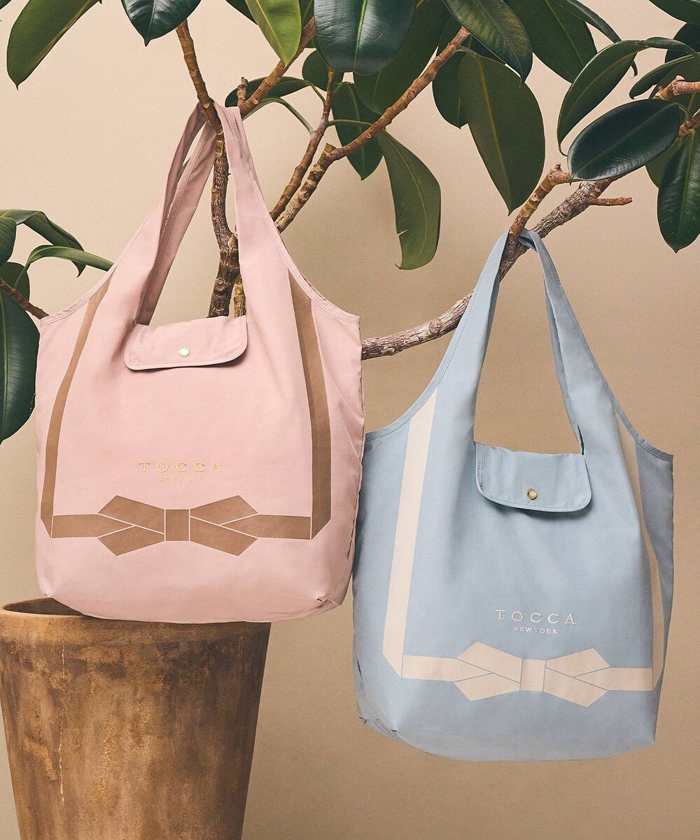 【オンワード】 TOCCA>バッグ 【撥水】TOCCA RIBBON ECOBAG エコバッグ スカイブルー F レディース