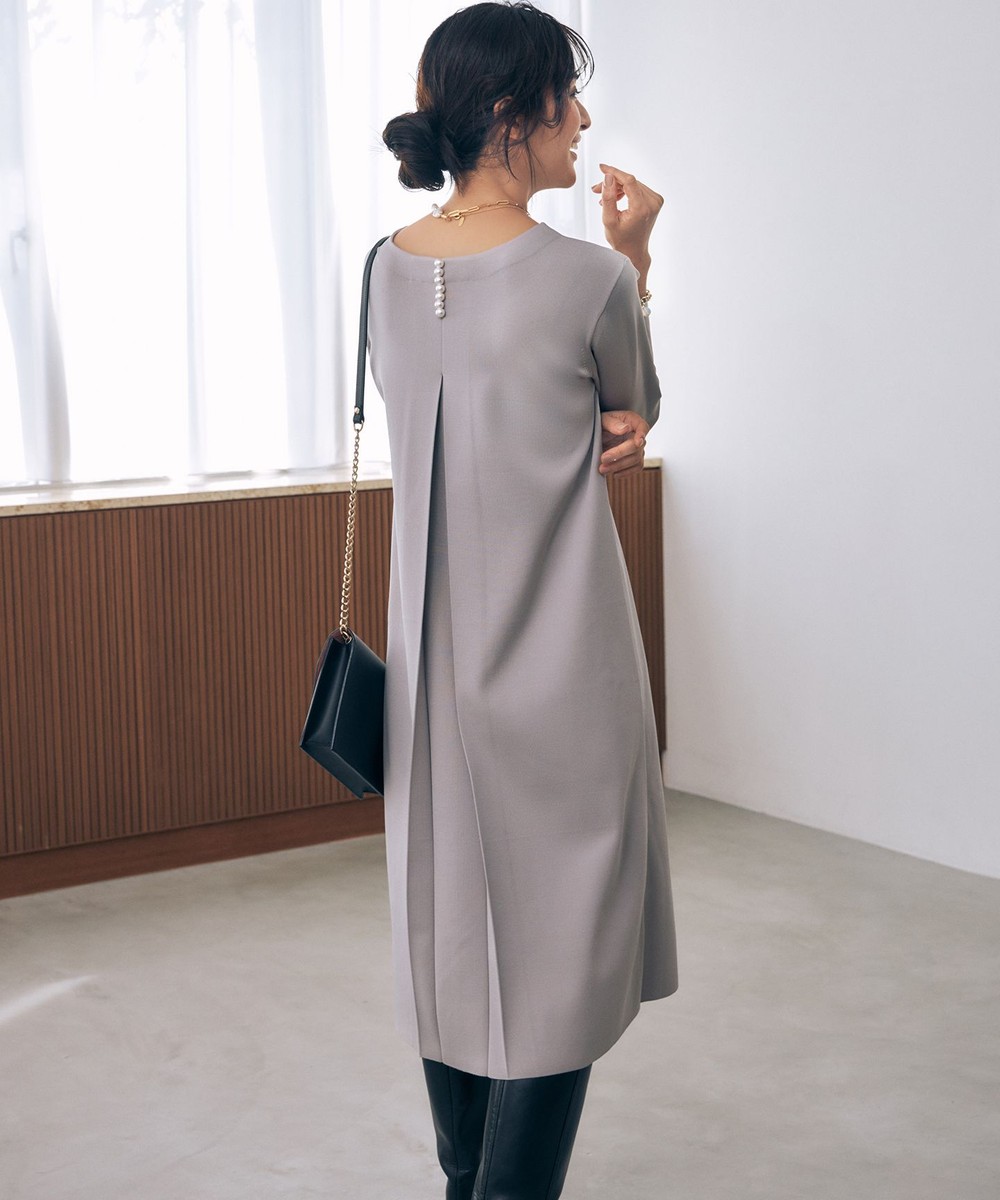 【オンワード】 自由区 S(小さいサイズ)>ワンピース 【前後着用可・洗える】パールディティールニット ワンピース ライトグレー 32 レディース 【オンワード】 自由区 S(小さいサイズ)>ワンピース 【前後着用可・洗える】パールディティールニット ワンピース ライトグレー 32 レディース