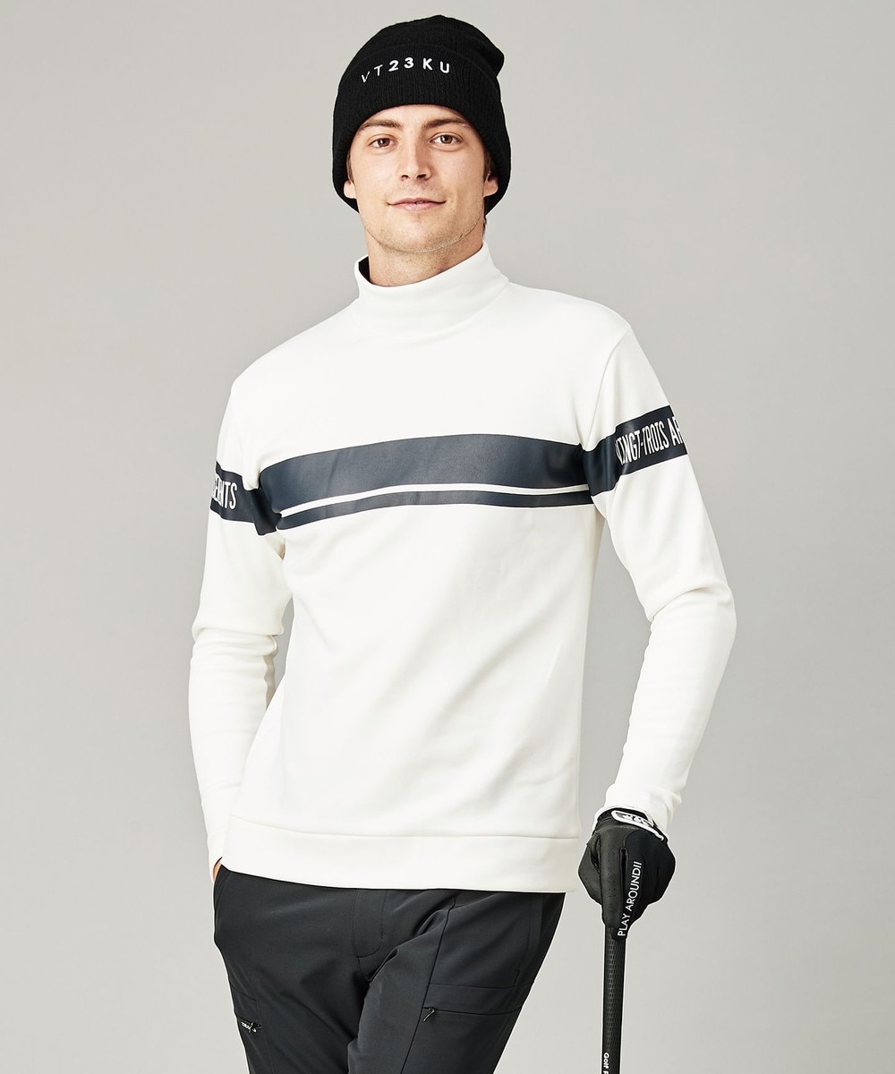 【オンワード】 23区GOLF>トップス 冬の本命トップス【MEN】【ストレッチ】ストレッチ裏フリース モックネックシャツ アイボリー L メンズ 【送料無料】