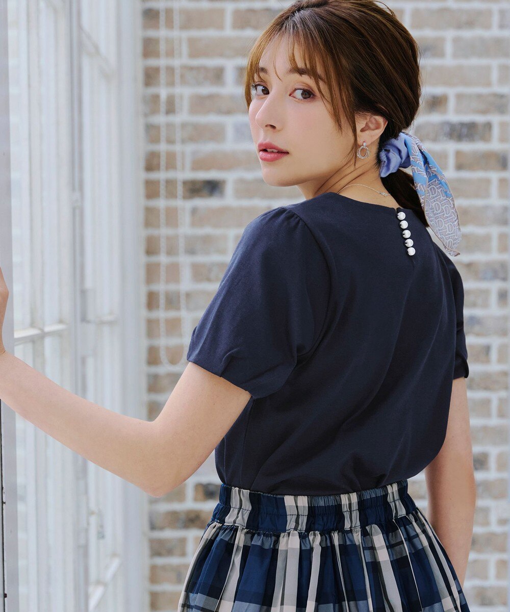【UVケア・接触冷感】“あまラク” タックパフスリーブカットソートップス
