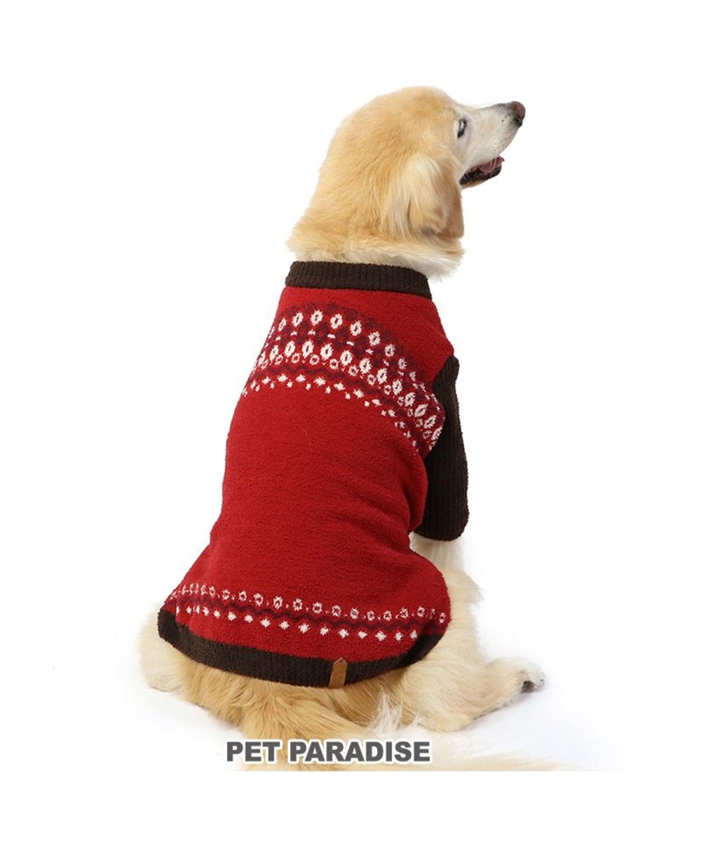 【オンワード】 PET PARADISE>ペットグッズ ペットパラダイス ニット ノルディク柄 《レッド》 中型犬 大型犬 レッド ＳＭ