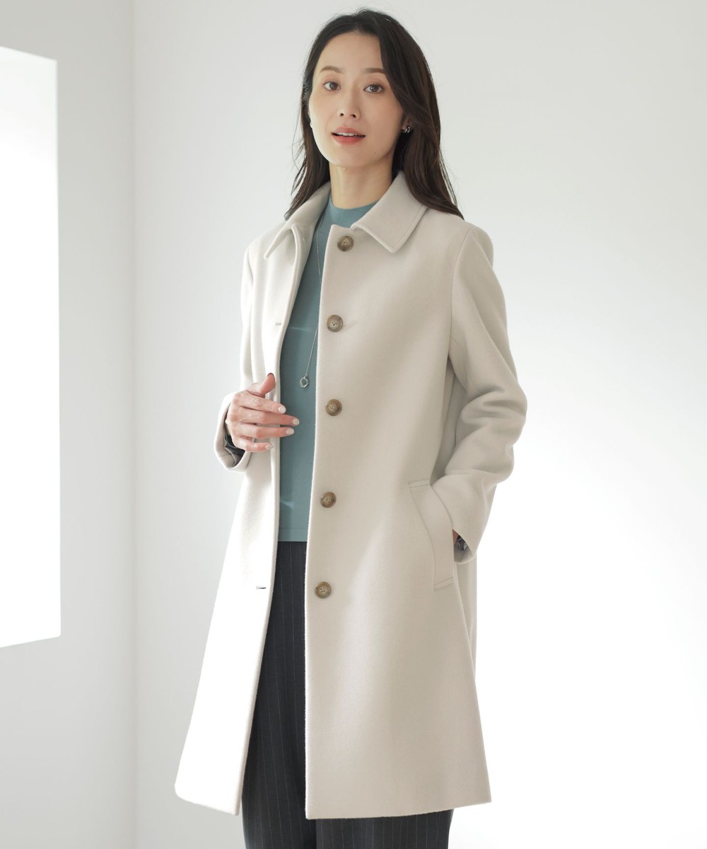 【オンワード】 J.PRESS LADIES S(小さいサイズ)>ジャケット/アウター ショートビーバー ステンカラー コート ベージュ P5 レディース 【オンワード】 J.PRESS LADIES S(小さいサイズ)>ジャケット/アウター ショートビーバー ステンカラー コート ベージュ P5 レディース