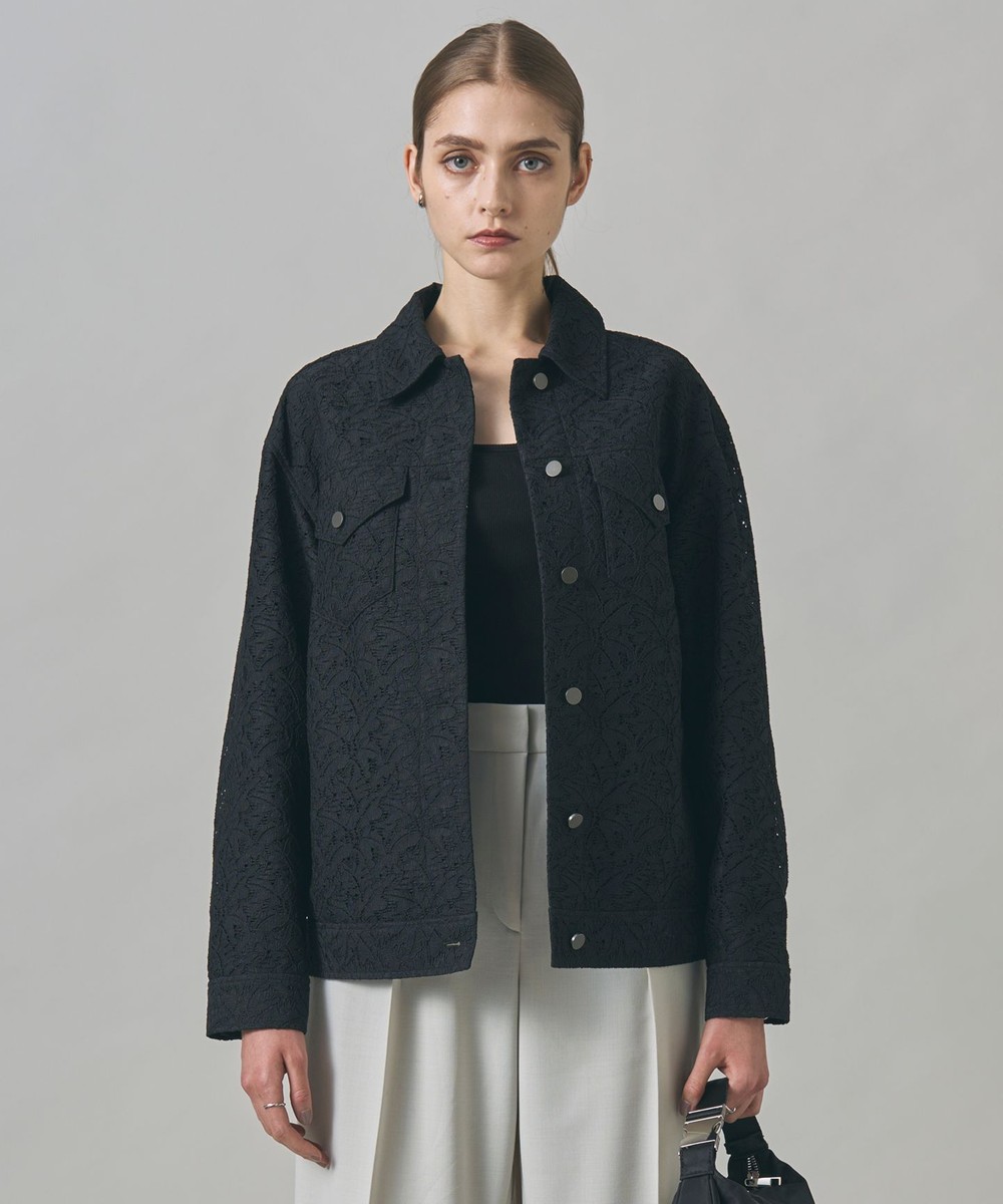 【オンワード】 ICB L(大きいサイズ)>ジャケット/アウター 【洗える】リーフラッセルレース ジャケット ブラック 44 レディース 【オンワード】 ICB L(大きいサイズ)>ジャケット/アウター 【洗える】リーフラッセルレース ジャケット ブラック 44 レディース