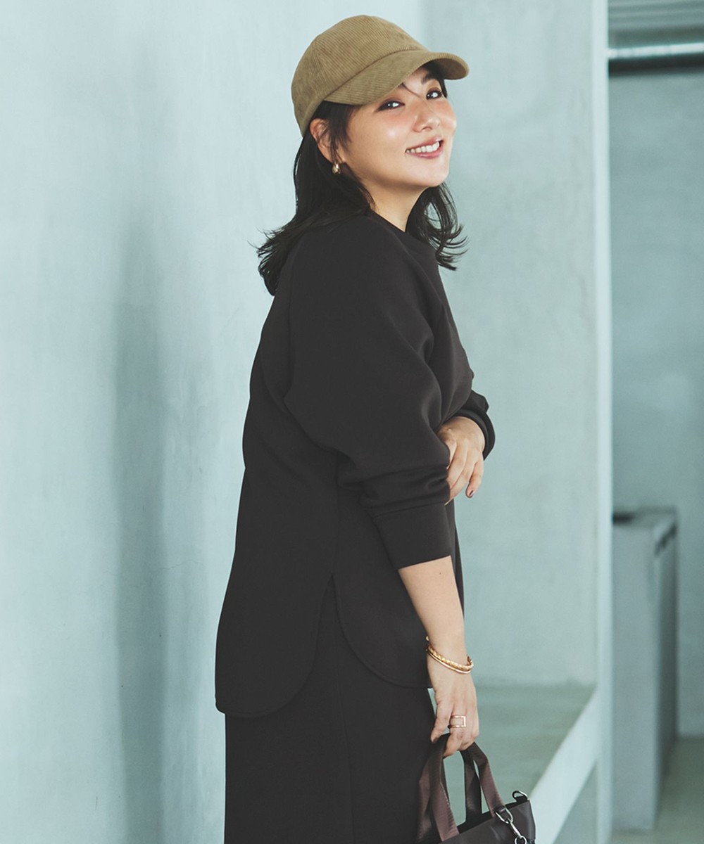 【野呂佳代さん着用】BEAUTY FORM JERSEY バックZIPプルオーバー