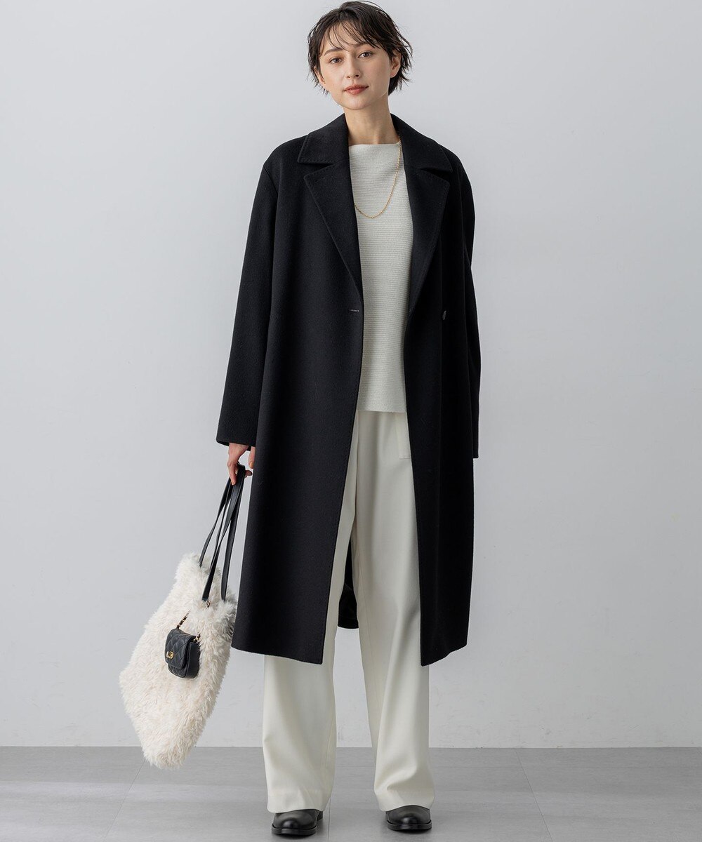 23区 Rアール グレー チェスターコートカシミヤ MTRカシミヤビーバー チェスター コート / 23区 | ファッション通販