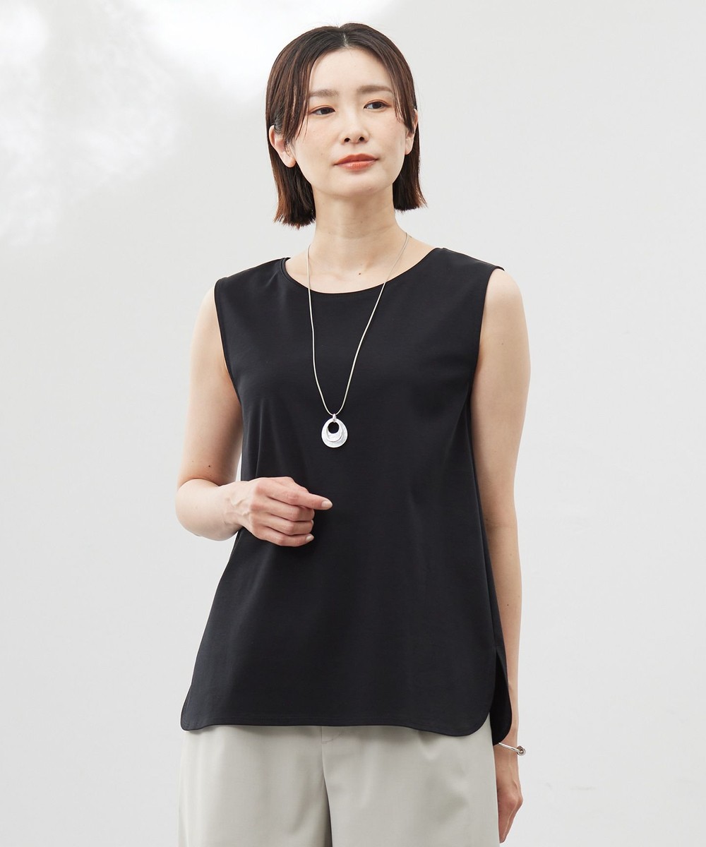 【オンワード】 J.PRESS LADIES L(大きいサイズ)>トップス 【洗える】スムースジャージー ノースリーブ カットソー ブラック T13 レディース 【オンワード】 J.PRESS LADIES L(大きいサイズ)>トップス 【洗える】スムースジャージー ノースリーブ カットソー ブラック T13 レディース