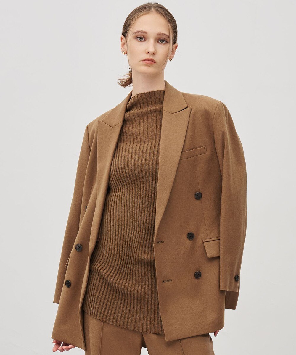 【オンワード】 uncrave>ジャケット/アウター フランネル BIG ジャケット キャメル 0 レディース