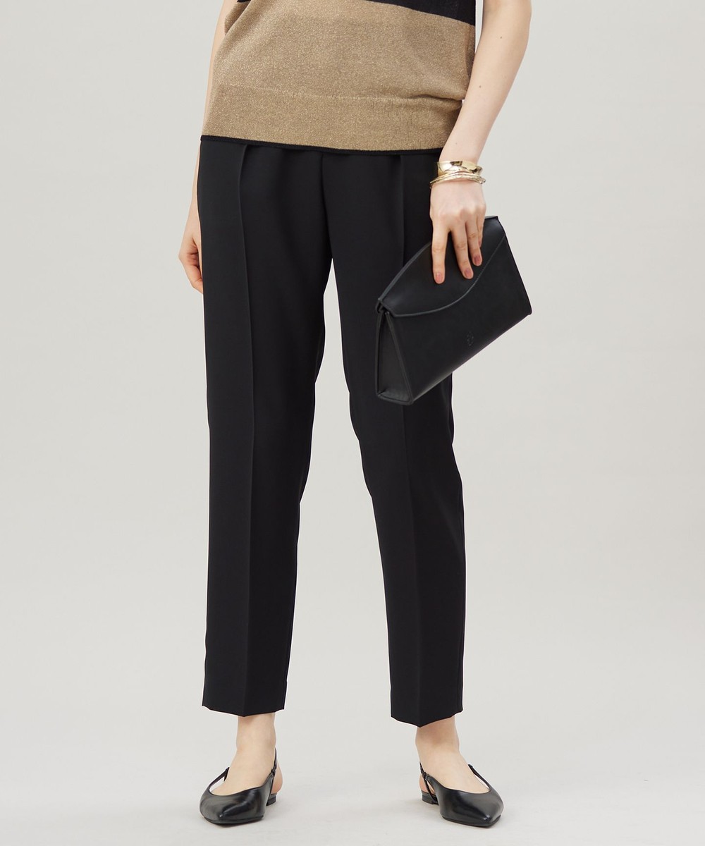 【オンワード】 自由区>パンツ 【セットアップ対応・接触冷感・UVケア・洗える】ライトストレッチテーパード パンツ ブラック 42 レディース 【オンワード】 自由区>パンツ 【セットアップ対応・接触冷感・UVケア・洗える】ライトストレッチテーパード パンツ ブラック 42 レディース