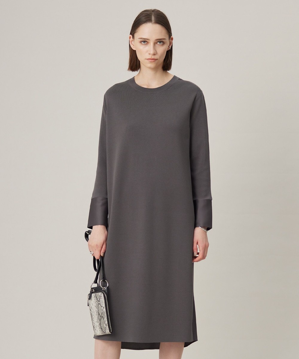 【オンワード】 ICB>ワンピース 【洗える】 クロスコンビ ワンピース チャコール S レディース 【オンワード】 ICB>ワンピース 【洗える】 クロスコンビ ワンピース チャコール S レディース