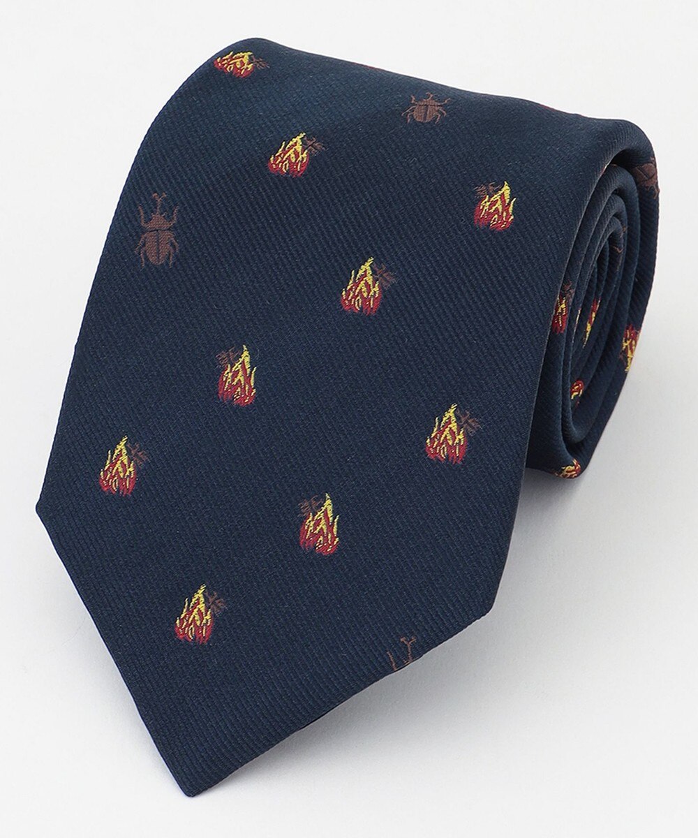 【オンワード】 J.PRESS MEN>スーツ/ネクタイ 【J.PRESS JOKE TIE COLLECTION】飛んで火にいる夏の虫 ネイビー F メンズ