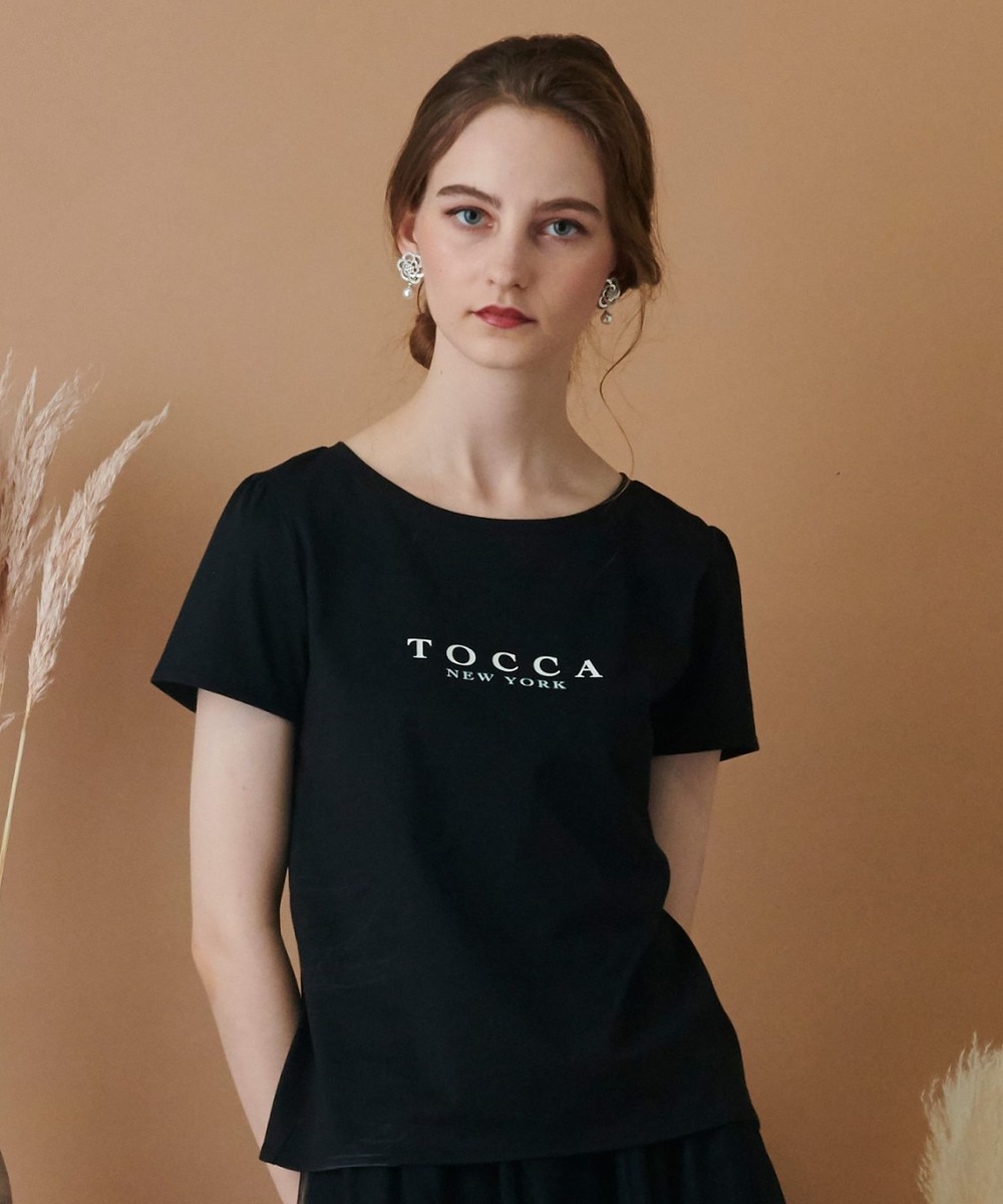 【オンワード】 TOCCA>トップス 新色登場【TOCCA LAVENDER】Logo Tee Tシャツ ホワイト M レディース 【送料無料】