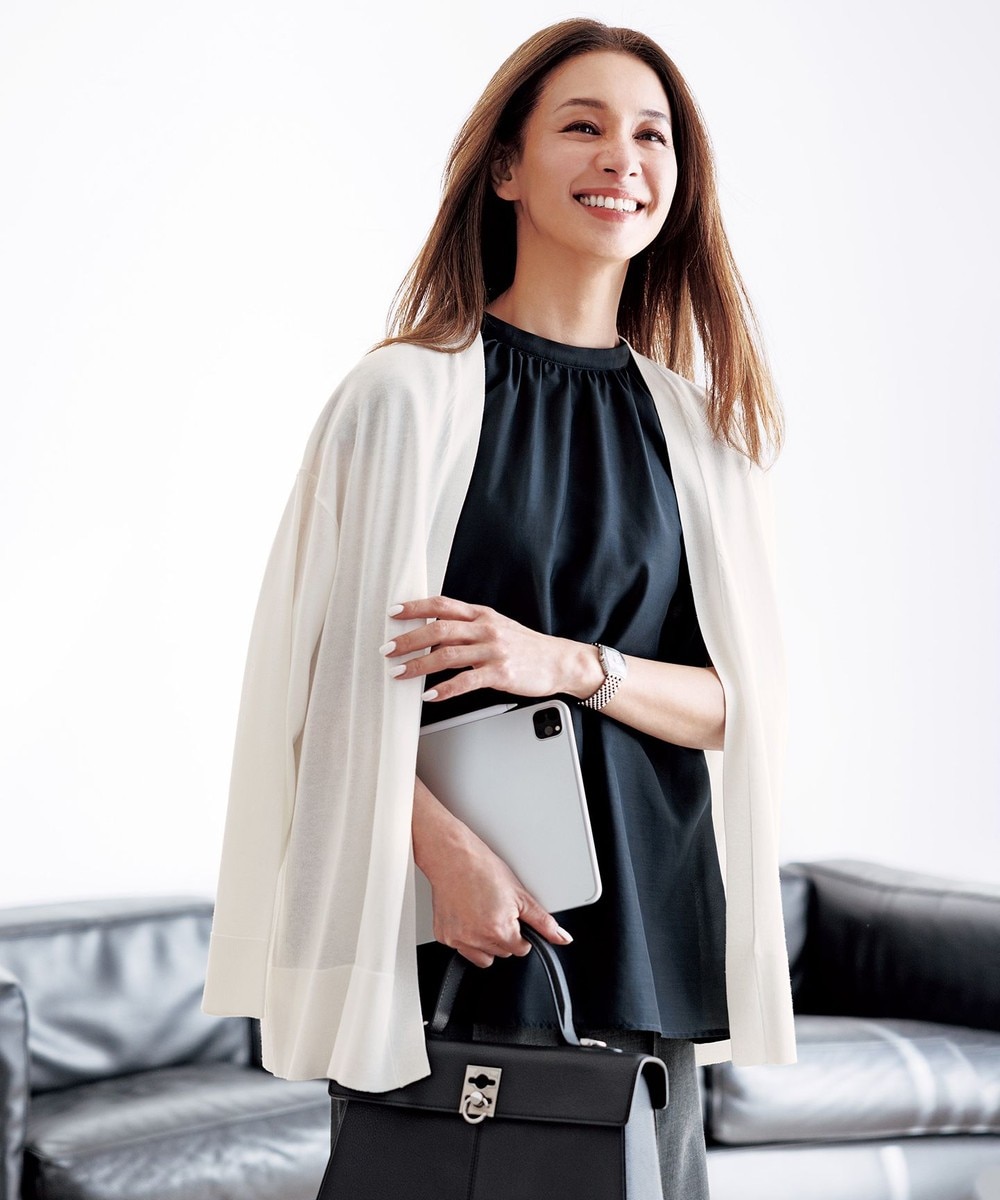 【オンワード】 UNFILO L(大きいサイズ)>トップス 【抗菌防臭/接触冷感】イージーカーディガン オフ XL レディース 【オンワード】 UNFILO L(大きいサイズ)>トップス 【抗菌防臭/接触冷感】イージーカーディガン オフ XL レディース