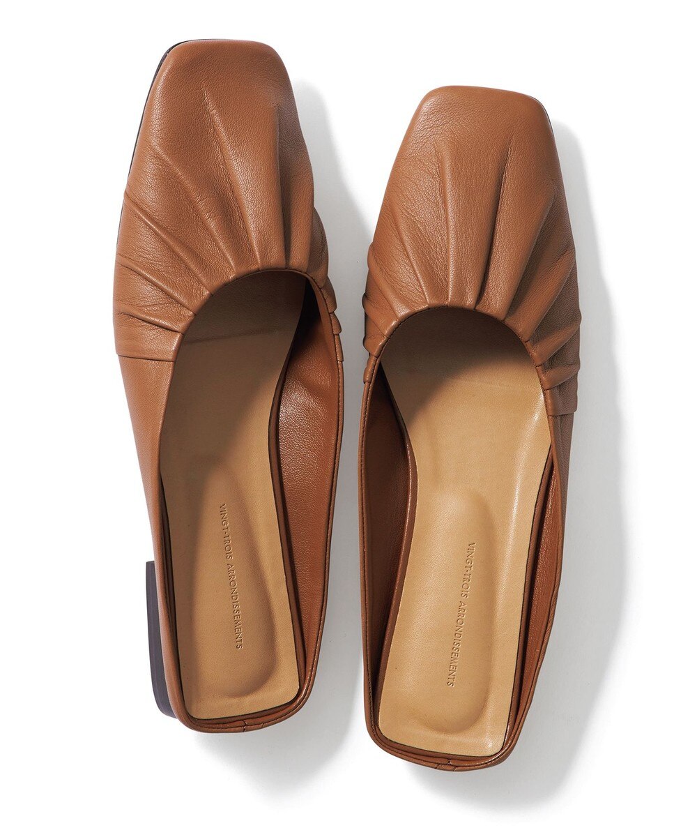 【オンワード】 23区>シューズ 【マガジン掲載】スクエアトゥギャザーサンダル(番号2D75) ブラック 23H レディース 【送料無料】