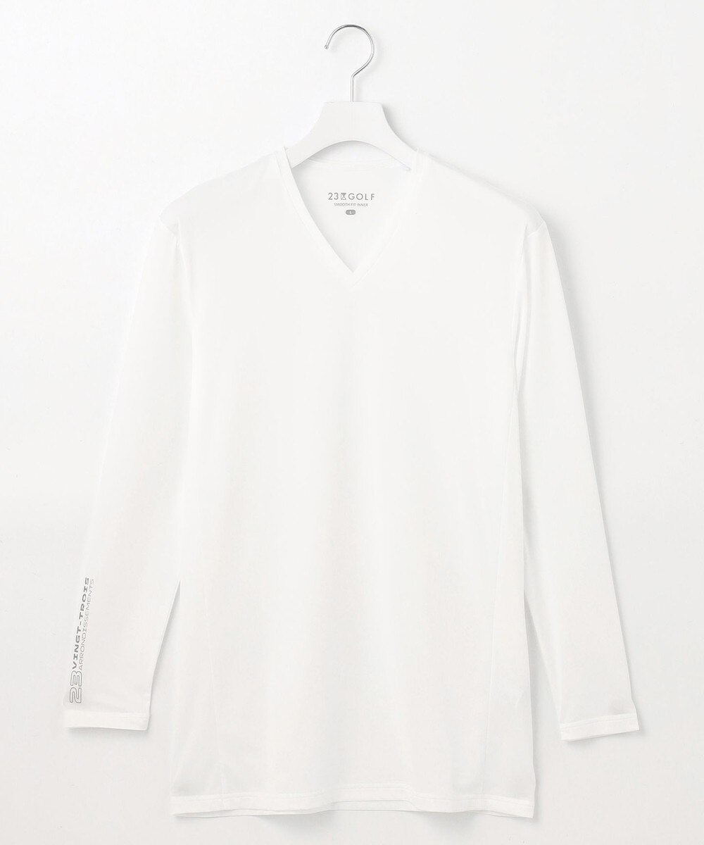 【オンワード】 23区GOLF>トップス 【MEN】【吸水速乾・UVケア】30デニール 無地Vネックインナーシャツ ホワイト L メンズ 【オンワード】 23区GOLF>トップス 【MEN】【吸水速乾・UVケア】30デニール 無地Vネックインナーシャツ ホワイト L メンズ