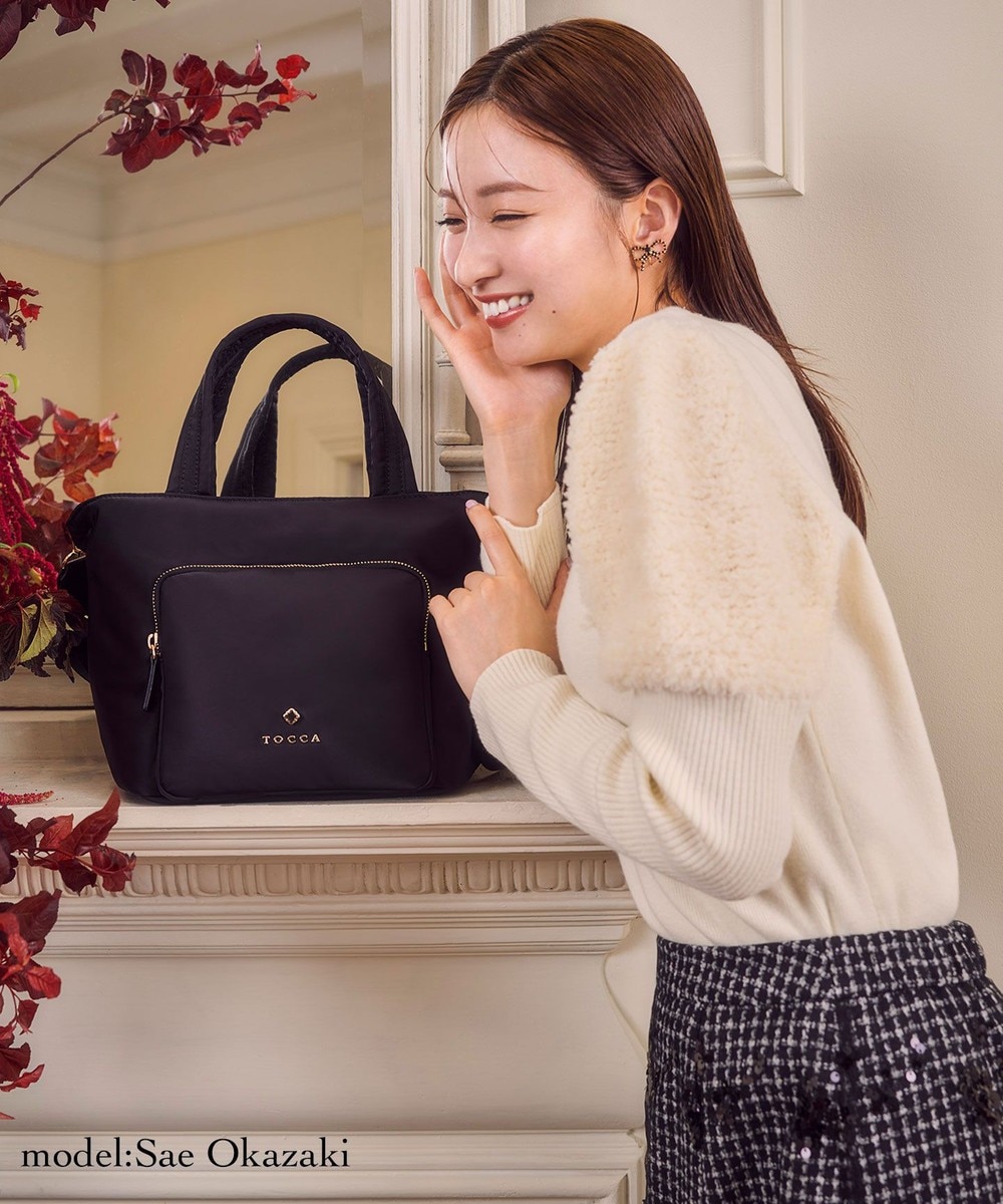 【オンワード】 TOCCA>バッグ 【サスティナブル素材・撥水】CONCURSIO NYLON TOTE トートバッグ ブラック F レディース