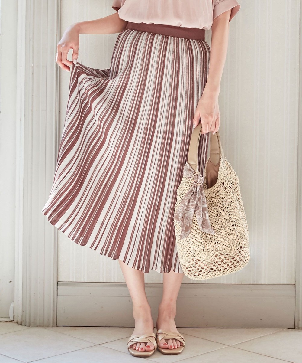 【オンワード】 ANY SIS>スカート 【セットアップ可】シアーマルチカラーニット スカート ブラウン 2 レディース 【オンワード】 ANY SIS>スカート 【セットアップ可】シアーマルチカラーニット スカート ブラウン 2 レディース