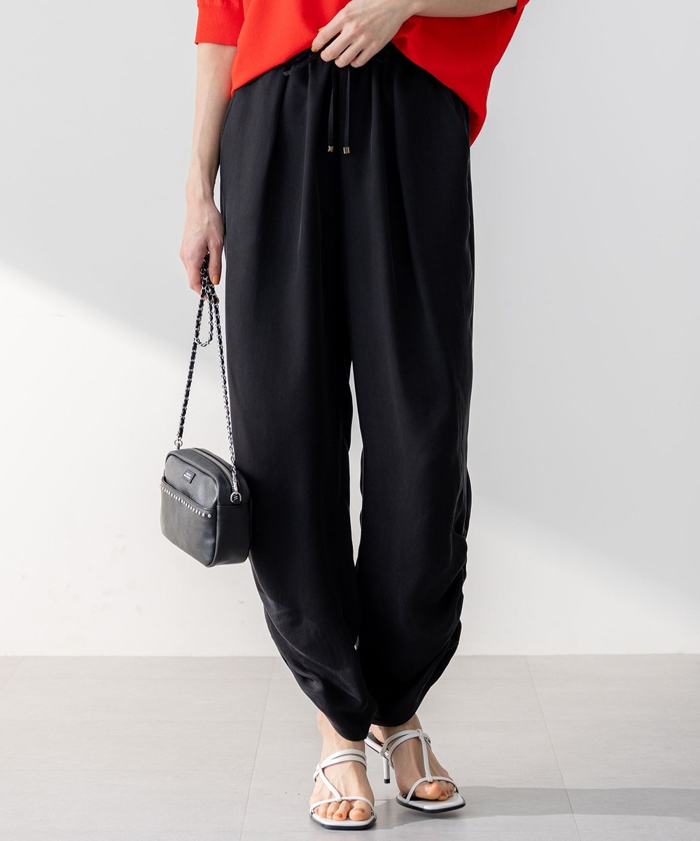 【オンワード】 23区>パンツ 【接触冷感/洗える】フィブリルツイル シャーリング パンツ ブラック 40 レディース 【オンワード】 23区>パンツ 【接触冷感/洗える】フィブリルツイル シャーリング パンツ ブラック 40 レディース