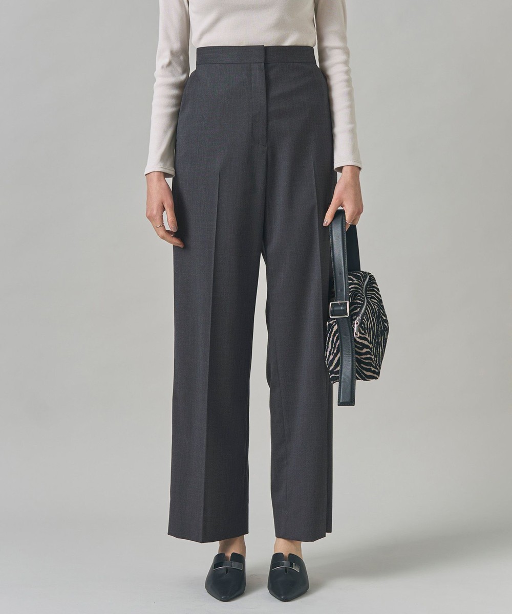 【オンワード】 ICB L(大きいサイズ)>パンツ 【洗える】T/Wブロード ワイドストレートパンツ チャコール 48 レディース 【オンワード】 ICB L(大きいサイズ)>パンツ 【洗える】T/Wブロード ワイドストレートパンツ チャコール 48 レディース